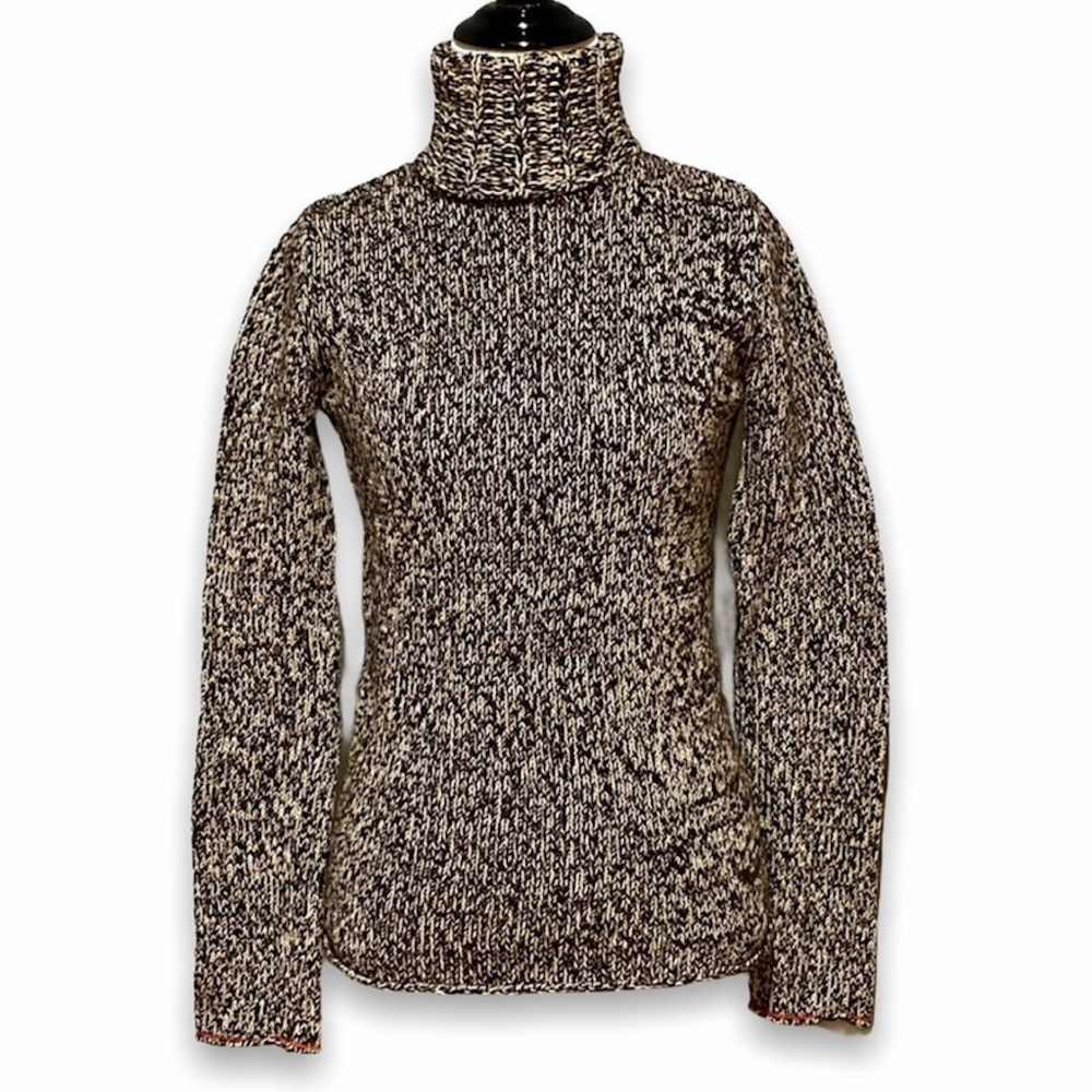 EUC GAP Brown Marled Knit Turtleneck Sweater, XS - Picture 1 of 14